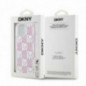 Kryt DKNY Liquid Glitters Checkered Pattern na Apple iPhone 15 Ružový