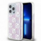 Kryt DKNY Liquid Glitters Checkered Pattern na Apple iPhone 15 Pro Ružový