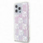 Kryt DKNY Liquid Glitters Checkered Pattern na Apple iPhone 15 Pro Max Ružový