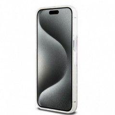 Kryt DKNY Liquid Glitters Checkered Pattern na Apple iPhone 15 Pro Max Ružový