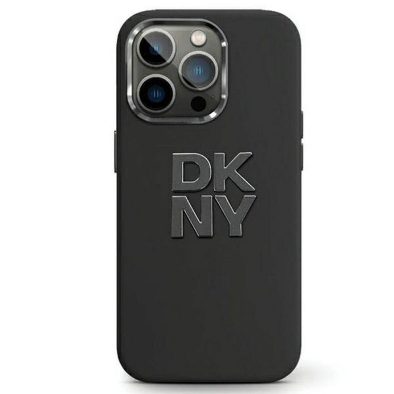 Kryt DKNY Silicone Stack Metal Logo na Apple iPhone 15 Čierny