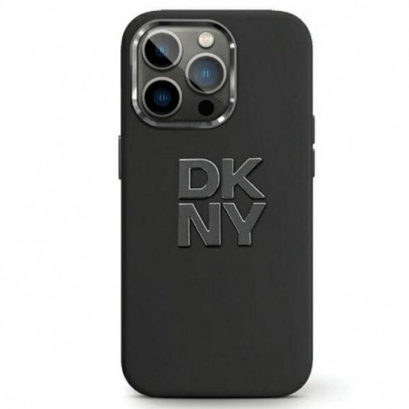 Kryt DKNY Silicone Stack Metal Logo na Apple iPhone 15 Čierny