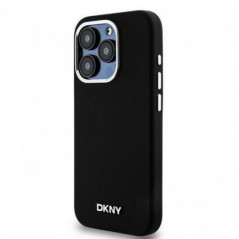 Kryt DKNY Silicone Horizontal Metal Logo na Apple iPhone 14 Pro MagSAFE Čierny