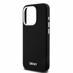 Kryt DKNY Silicone Horizontal Metal Logo na Apple iPhone 14 Pro MagSAFE  Čierny
