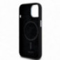 Kryt DKNY Silicone Horizontal Metal Logo na Apple iPhone 15 MagSAFE  Čierny
