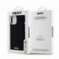 Kryt DKNY Silicone Horizontal Metal Logo na Apple iPhone 15 MagSAFE  Čierny