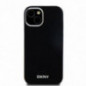 Kryt DKNY Silicone Horizontal Metal Logo na Apple iPhone 15 Plus MagSAFE  Čierny