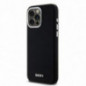 Kryt DKNY Silicone Horizontal Metal Logo na Apple iPhone 15 Pro Max MagSAFE  Čierny