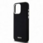 Kryt DKNY Silicone Horizontal Metal Logo na Apple iPhone 15 Pro Max MagSAFE  Čierny