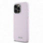 Kryt DKNY Silicone Horizontal Metal Logo na Apple iPhone 14 Pro Max MagSAFE  Ružový