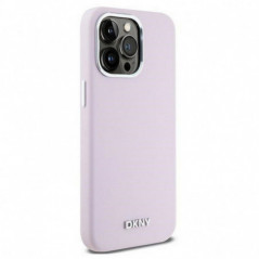 Kryt DKNY Silicone Horizontal Metal Logo na Apple iPhone 14 Pro Max MagSAFE  Ružový