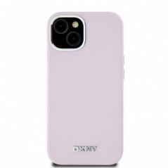 Kryt DKNY Silicone Horizontal Metal Logo na Apple iPhone 15 MagSAFE  Ružový