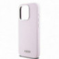 Kryt DKNY Silicone Horizontal Metal Logo na Apple iPhone 15 Pro MagSAFE  Ružový