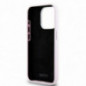 Kryt DKNY Silicone Horizontal Metal Logo na Apple iPhone 15 Pro MagSAFE  Ružový