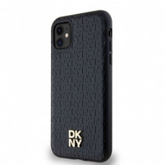Kryt DKNY Pu Repeat Pattern Stack Logo na Apple iPhone 11 MagSAFE Čierny