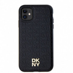 Kryt DKNY Pu Repeat Pattern Stack Logo na Apple iPhone 11 MagSAFE  Čierny