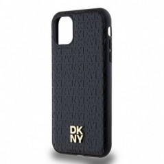 Kryt DKNY Pu Repeat Pattern Stack Logo na Apple iPhone 11 MagSAFE  Čierny