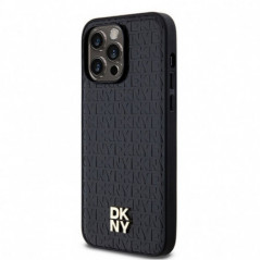 Kryt DKNY Pu Repeat Pattern Stack Logo na Apple iPhone 13 Pro MagSAFE Čierny