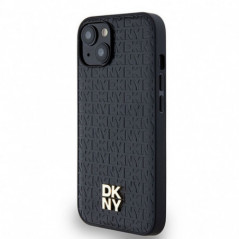 Kryt DKNY Pu Repeat Pattern Stack Logo na Apple iPhone 14 MagSAFE  Čierny