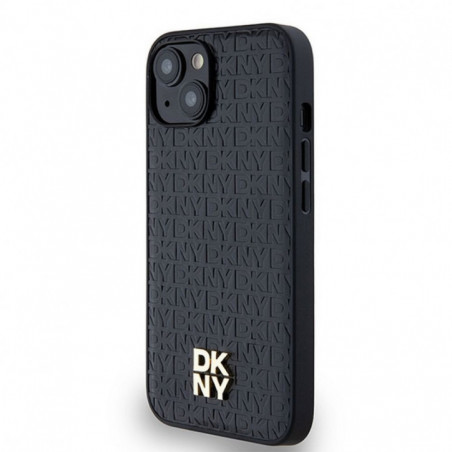 Kryt DKNY Pu Repeat Pattern Stack Logo na Apple iPhone 14 MagSAFE Čierny