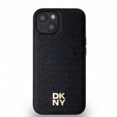 Kryt DKNY Pu Repeat Pattern Stack Logo na Apple iPhone 14 MagSAFE  Čierny