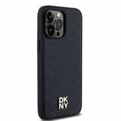 Kryt DKNY Pu Repeat Pattern Stack Logo na Apple iPhone 14 Pro Max MagSAFE  Čierny