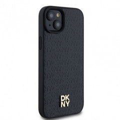 Kryt DKNY Pu Repeat Pattern Stack Logo na Apple iPhone 15 MagSAFE  Čierny