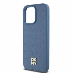 Kryt DKNY Pu Repeat Pattern Stack Logo na Apple iPhone 15 Pro Max MagSAFE  Modrý