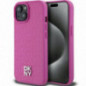 Kryt DKNY Pu Repeat Pattern Stack Logo na Apple iPhone 15 MagSAFE  Ružový