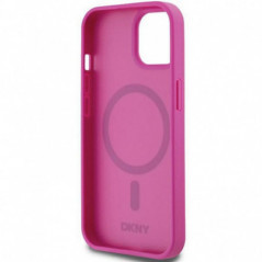 Kryt DKNY Pu Repeat Pattern Stack Logo na Apple iPhone 15 MagSAFE  Ružový