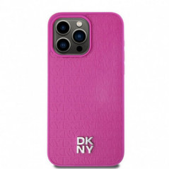 Kryt DKNY Pu Repeat Pattern Stack Logo na Apple iPhone 15 Pro Max MagSAFE  Ružový