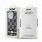 Kryt DKNY Checkered Pattern Printed Stripes na Apple iPhone 14 Pro MagSAFE  Čierny