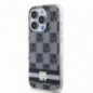 Kryt DKNY Checkered Pattern Printed Stripes na Apple iPhone 14 Pro Max MagSAFE  Čierny