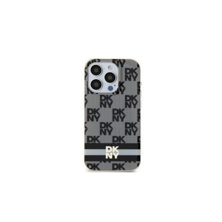 Kryt DKNY Checkered Pattern Printed Stripes na Apple iPhone 15 MagSAFE Čierny