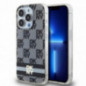 Kryt DKNY Checkered Pattern Printed Stripes na Apple iPhone 15 Pro Max MagSAFE  Čierny