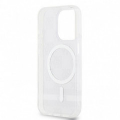 Kryt DKNY Checkered Pattern Printed Stripes na Apple iPhone 15 Pro Max MagSAFE  Čierny