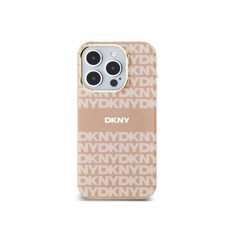 Kryt DKNY Repeat Texture Pattern Stripe na Apple iPhone 11 MagSAFE  Ružový