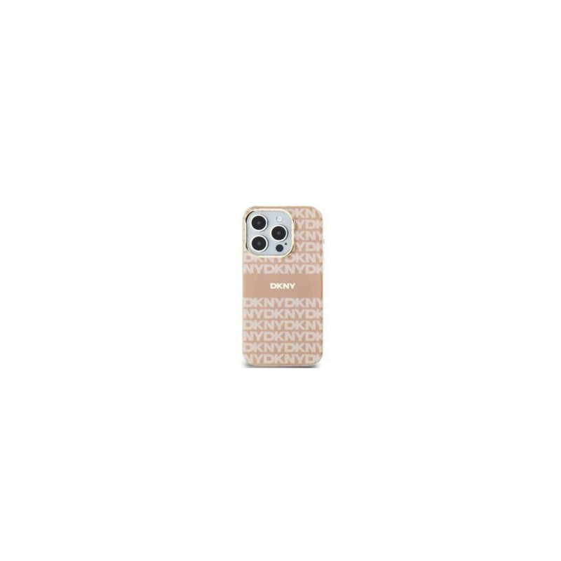 Kryt DKNY Repeat Texture Pattern Stripe na Apple iPhone 14 MagSAFE  Ružový
