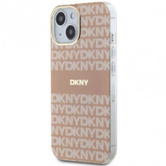 Kryt DKNY Repeat Texture Pattern Stripe na Apple iPhone 15 Plus MagSAFE Ružový