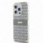 Kryt DKNY Repeat Texture Pattern Stripe na Apple iPhone 15 Pro MagSAFE  Béžový