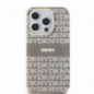 Kryt DKNY Repeat Texture Pattern Stripe na Apple iPhone 15 Pro MagSAFE  Béžový