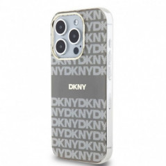 Kryt DKNY Repeat Texture Pattern Stripe na Apple iPhone 15 Pro Max MagSAFE Béžový