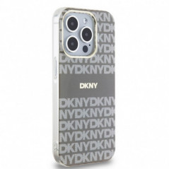 Kryt DKNY Repeat Texture Pattern Stripe na Apple iPhone 15 Pro Max MagSAFE  Béžový