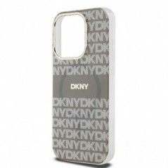 Kryt DKNY Repeat Texture Pattern Stripe na Apple iPhone 15 Pro Max MagSAFE  Béžový