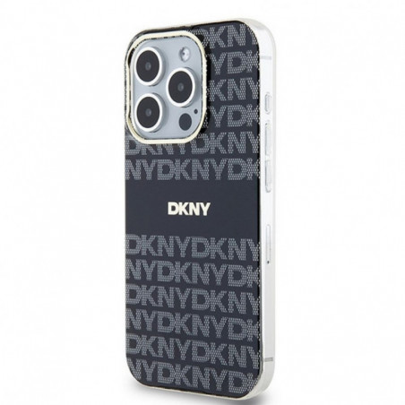 Kryt DKNY Repeat Texture Pattern Stripe na Apple iPhone 13 Pro Max MagSAFE Čierny