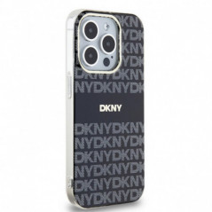 Kryt DKNY Repeat Texture Pattern Stripe na Apple iPhone 13 Pro Max MagSAFE  Čierny