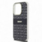 Kryt DKNY Repeat Texture Pattern Stripe na Apple iPhone 13 Pro Max MagSAFE  Čierny