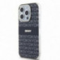 Kryt DKNY Repeat Texture Pattern Stripe na Apple iPhone 14 Pro MagSAFE  Čierny