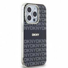 Kryt DKNY Repeat Texture Pattern Stripe na Apple iPhone 14 Pro MagSAFE  Čierny