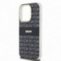Kryt DKNY Repeat Texture Pattern Stripe na Apple iPhone 14 Pro MagSAFE  Čierny